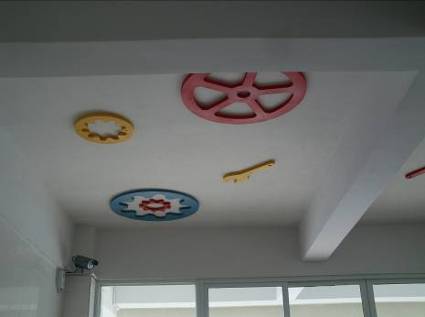 幼儿园科学发现室机械齿轮装饰顶棚