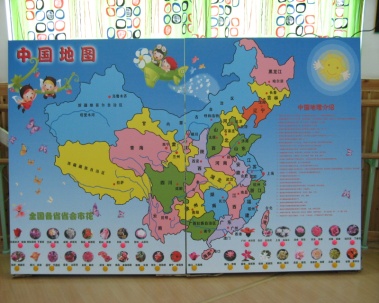 幼儿园科学发现室中国地图