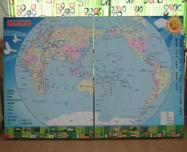 幼儿园科学发现室世界地图