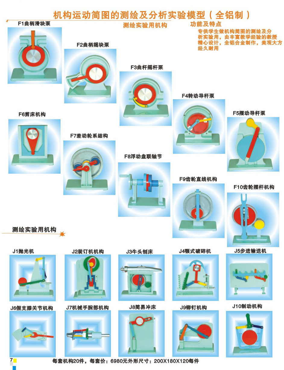 机械运动简图的测绘及分析实验模型