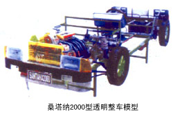 桑塔纳2000型透明整车模型